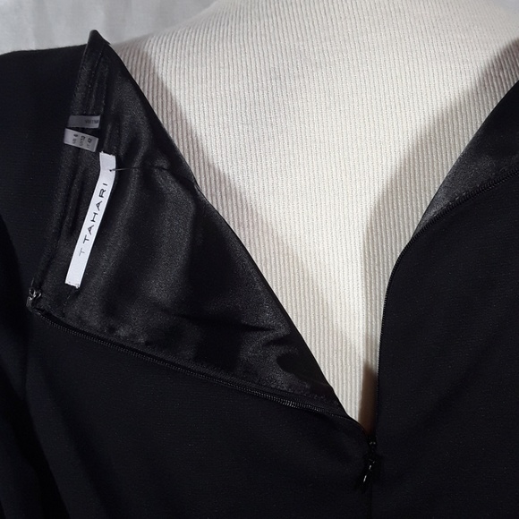 T Tahari black elegant dress with belt - Picture 4 of 7